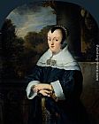 Ferdinand Bol Canvas Paintings - Maria Rey, Wife of Roelof Meulenaer